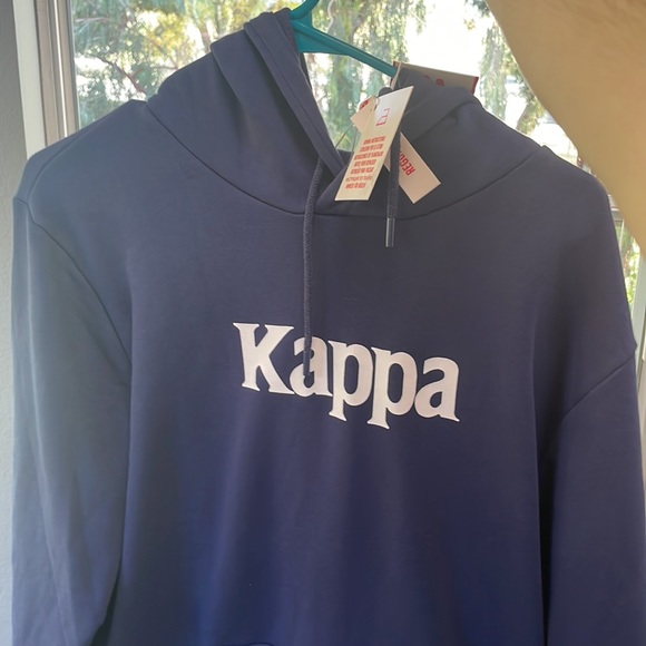 Beautiful blue Kappa Hoodie.Material is so soft.Size large but fits like medium. - Picture 2 of 3